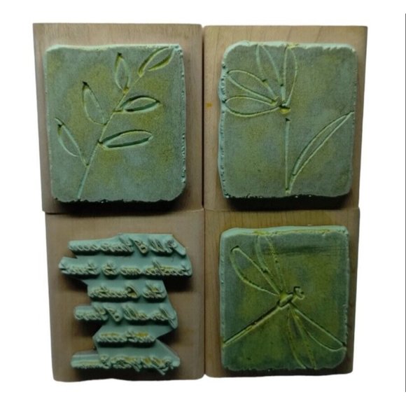 Stampin Up All I Have Seen 4 Piece Rubber Stamp Kit Mounted Spring Sayings - Picture 3 of 4